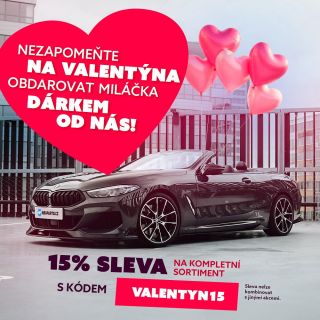 Nezapomeňte využít 15 % slevu na celý sortiment se slevovým kódem VALENTYN15. Akce běží do 14.2., tak na nic nečekejte a...